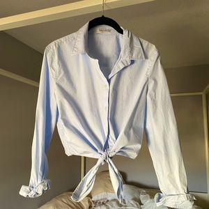Babaton Crop tie Button up